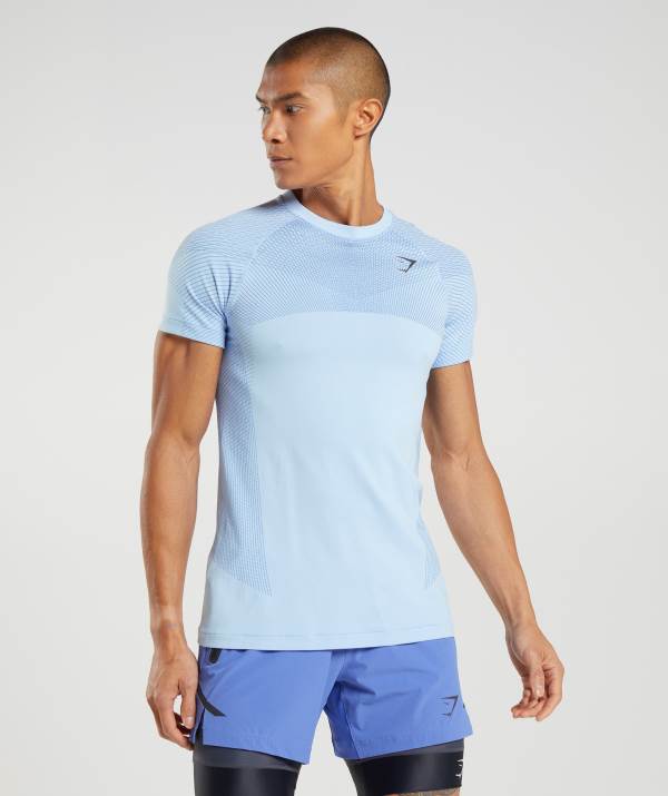 Panske Tricka Gymshark Apex Seamless Modre / Modre | LB6082459